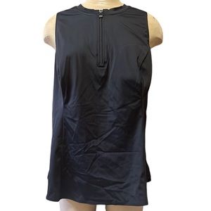 Last chance…Fit 4U Tankini Top Swimsuit Swim Black Zip Front 22W